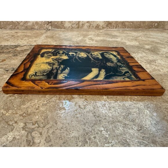Grateful Dead Photo On Rustic Wooden Plaque With Autograph Prints - Picture 2 of 5